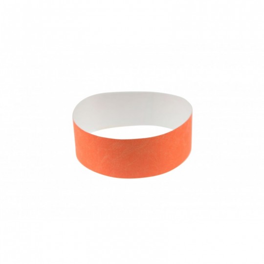 BRACELET TYVEK ORANGE CLAIR NUMEROTE LARGEUR 25 MM 1474246