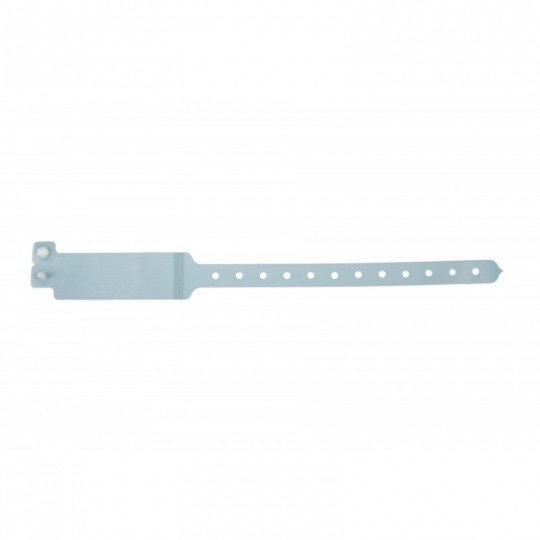 BRACELET EN VINYLE ADULTE HOPITAL AVEC ETIQUETTE BLEU PALE 1474062