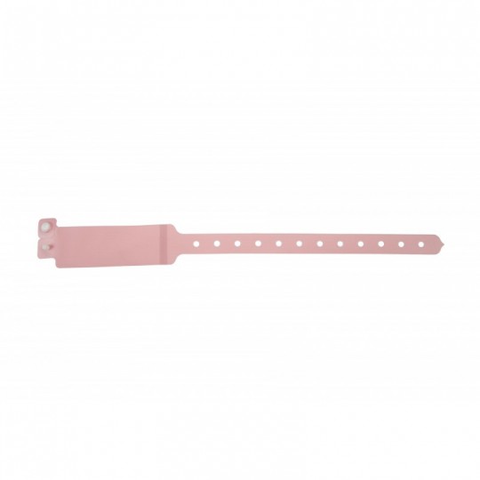 BRACELET EN VINYLE ADULTE HOPITAL AVEC ETIQUETTE ROSE PALE 1474063