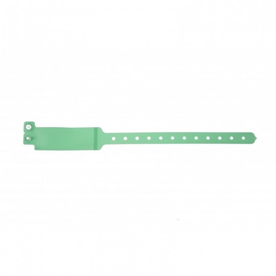 BRACELET EN VINYLE ADULTE HOPITAL AVEC ETIQUETTE VERT PALE 1474064