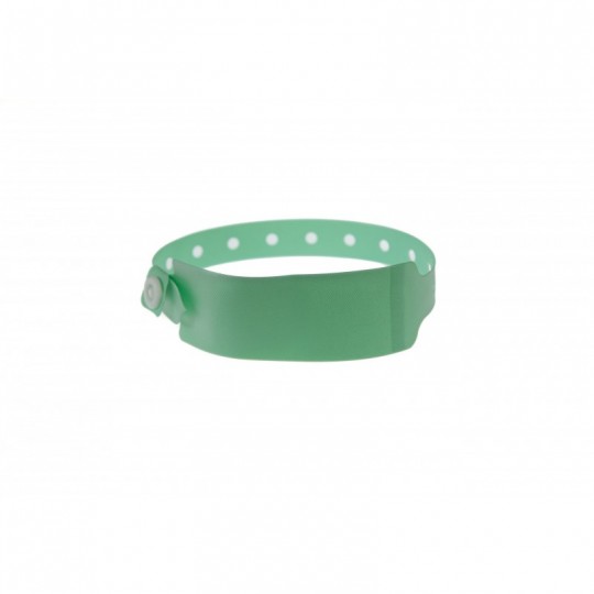 BRACELET EN VINYLE ADULTE HOPITAL AVEC ETIQUETTE VERT PALE 1474064