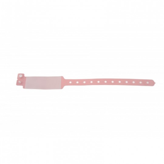 BRACELET EN VINYLE ADULTE HOPITAL AVEC PANNEAU D´ECRITURE ROSE PALE 1474085