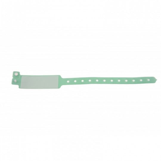 BRACELET EN VINYLE ADULTE HOPITAL AVEC PANNEAU D´ECRITURE VERT PALE 1474084