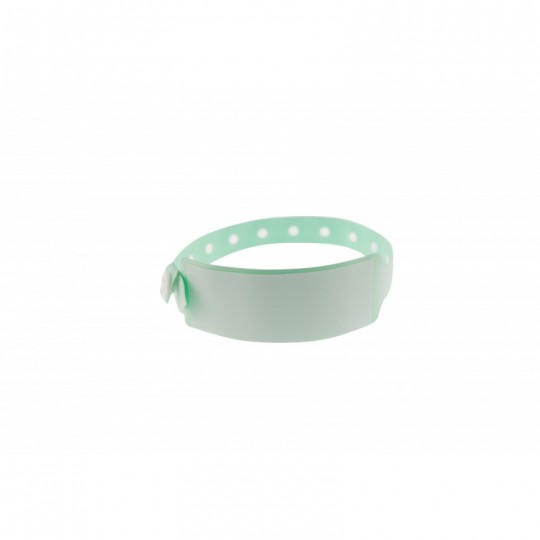 BRACELET EN VINYLE ADULTE HOPITAL AVEC PANNEAU D´ECRITURE VERT PALE 1474084