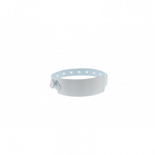 BRACELET EN VINYLE ADULTE HOPITAL AVEC PANNEAU D´ECRITURE BLEU PALE 1474082