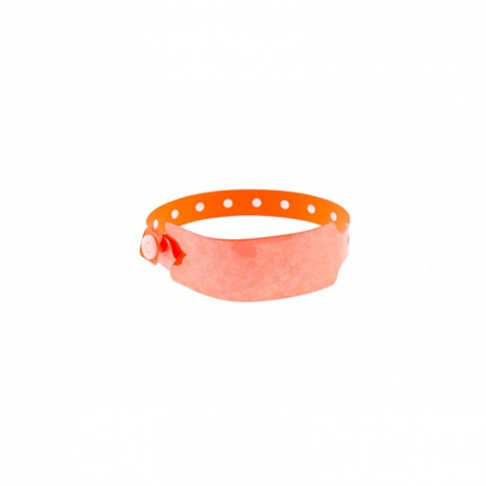 BRACELET HOLOGRAPHIQUE ORANGE AVEC ETOILES TAILLE XL 1474156