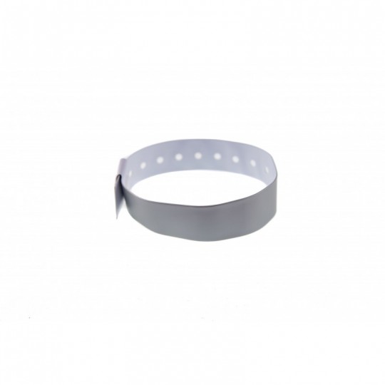 BRACELET ARGENT ASPECT METALLISE x100 VINYLE TYPE-L-Réf :1474022