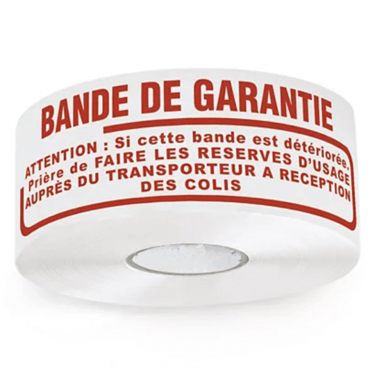 Ruban Adhésif en bobine Bande de Garantie Polypropylène 48mm x 200M