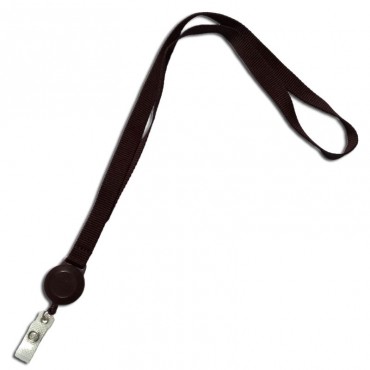 Cordon Tour de cou en polyester 15 mm blanc enrouleur avec attache badge 1437110 x 100 noir 1437116 Cordon Tour de cou en polyester 15 mm blanc enrouleur avec attache badge 1437110 x 100 noir 1437116