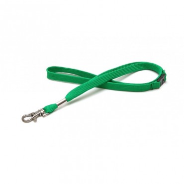 Cordon Tour de cou tube en polyester 12 mm vert crochet métal x100 1437292 Cordon Tour de cou tube en polyester 12 mm vert crochet métal x100 1437292