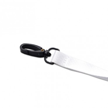 Cordon Tour de cou plat en polyester 15mm mousqueton plastique x 100 1436050 blanc Cordon Tour de cou plat en polyester 15mm mousqueton plastique x 100 1436050 blanc