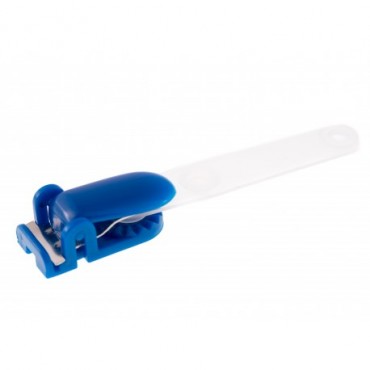 Pince Bretelle plastique avec lanière en couleur IDP13 x100 1411112 Bleu Pince Bretelle plastique avec lanière en couleur IDP13 x100 1411112 Bleu