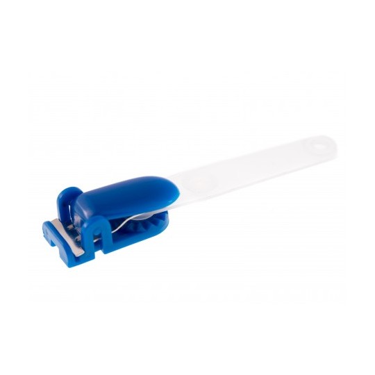 Pince Bretelle plastique avec lanière en couleur IDP13 x100 1411112 Bleu
