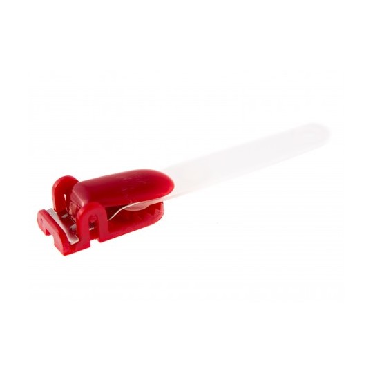 Pince Bretelle plastique avec lanière en couleur IDP13 x100 1411114 rouge
