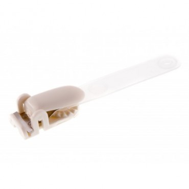 Pince Bretelle plastique avec lanière en couleur IDP13 x100 1411110 blanc Pince Bretelle plastique avec lanière en couleur IDP13 x100 1411110 blanc