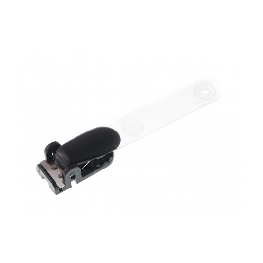 Pince Bretelle plastique avec lanière en couleur IDP13 x100 1411111 noir