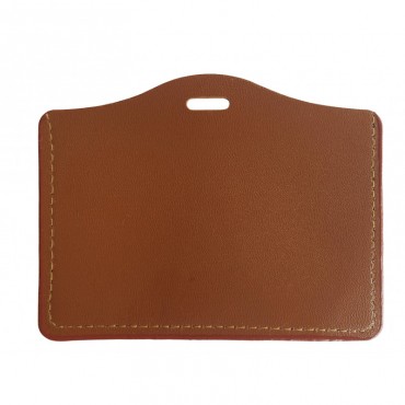 Porte-badge rigide aspect cuir horizontal 1 carte CB MARRON 1453262 Porte-badge rigide aspect cuir horizontal 1 carte CB MARRON 1453262