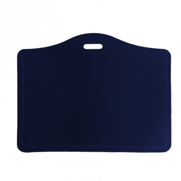 Porte-badge rigide aspect cuir horizontal 1 carte CB BLEU 1453263 Porte-badge rigide aspect cuir horizontal 1 carte CB BLEU 1453263
