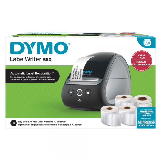 Imprimante Dymo LW 550 PACK 2147591 pack imprimante/étiquettes, disponible chez Althus-Office