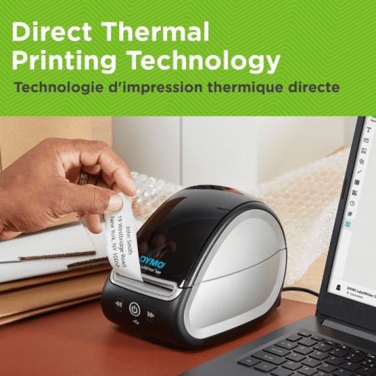 Imprimante Dymo LW 550 PACK 2147591 étiquettes thermique direct, disponible chez Althus-Office