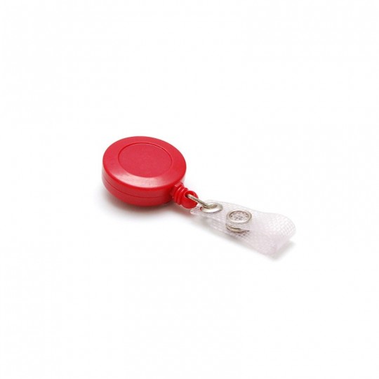 Enrouleur attache badge plastique IDS940 x100 1460043 rouge