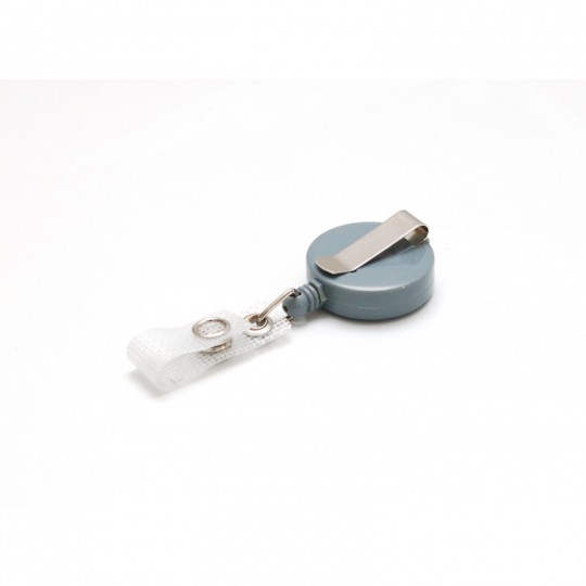 Enrouleur attache badge plastique IDS940 x100 1460046 gris