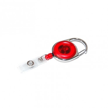 Enrouleur attache badge plastique translucide rond IDS980 x100 1461076 rouge Enrouleur attache badge plastique translucide rond IDS980 x100 1461076 rouge