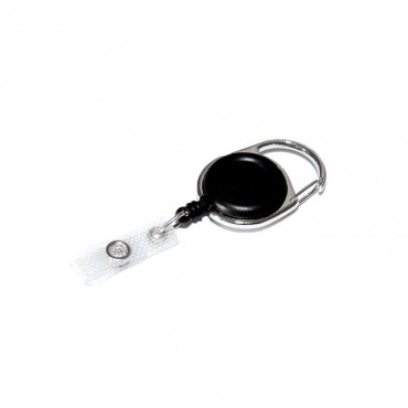 Enrouleur attache badge plastique translucide rond IDS980 x100 1461077 noir Enrouleur attache badge plastique translucide rond IDS980 x100 1461077 noir
