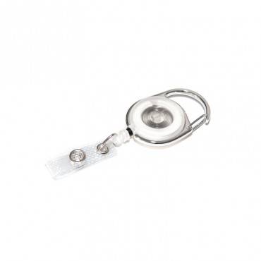 Enrouleur attache badge plastique translucide rond IDS980 x100 1461078 blanc Enrouleur attache badge plastique translucide rond IDS980 x100 1461078 blanc