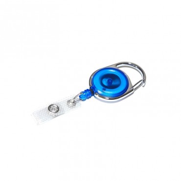 Enrouleur attache badge plastique translucide rond IDS980 x100 1461079 bleu Enrouleur attache badge plastique translucide rond IDS980 x100 1461079 bleu