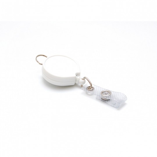 Enrouleur Zip plastique anneau métal IDS960 x100 1460021 Blanc