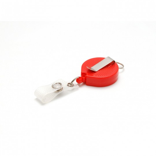 Enrouleur Zip plastique anneau métal IDS960 x100 1460023 Rouge