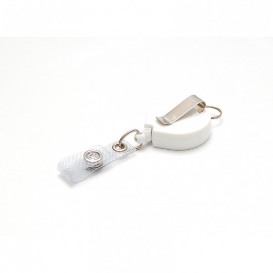 Enrouleur Zip plastique anneau métal IDS960 x100 1460021 Blanc