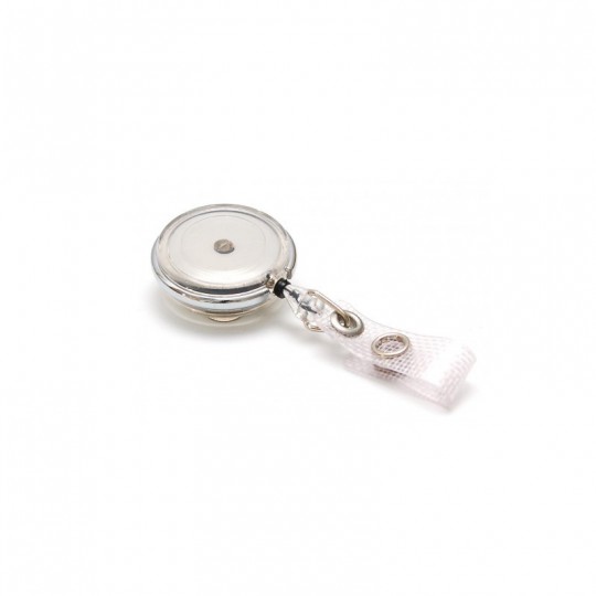 Enrouleur Zip plastique Attache Badge Cercle métal IDS950 x100 1473061 blanc translucide