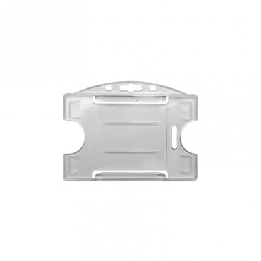 Porte-badge rigide 2 ouvertures latérales Horizontal IDP64 x100 1455700 Transparent