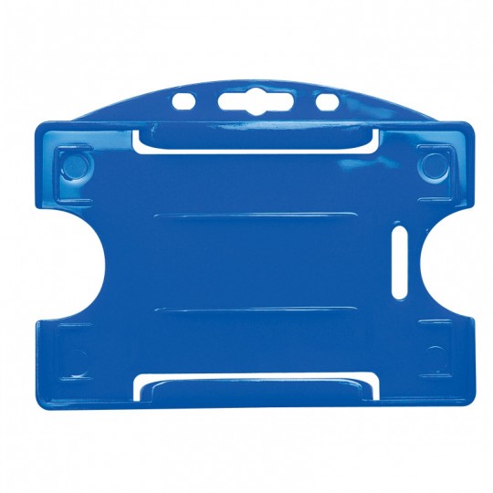 Porte-badge rigide 2 ouvertures latérales Horizontal IDP64 x100 1455702 Bleu