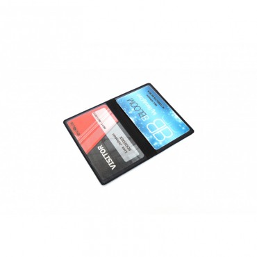 Protège-carte souple étui de 2 poches IDP52 1453808 Noir Protège-carte souple étui de 2 poches IDP52 1453808 Noir