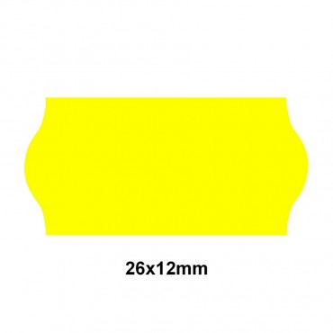Etiquette adhésif permanent jaune fluo pour pince Sato SAMARK/KENDO 26 EP26F-002 26x12mm - Althus-Office Etiquette adhésif permanent jaune fluo pour pince Sato SAMARK/KENDO 26 EP26F-002 26x12mm - Althus-Office