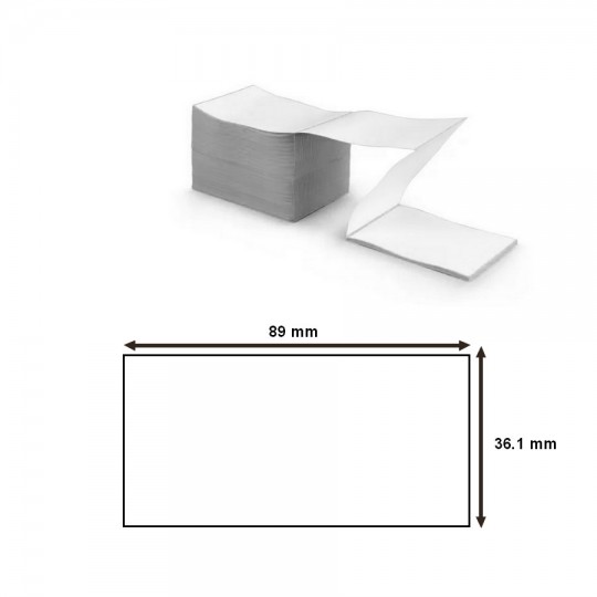 Étiquettes en Paravent - 89 x 36,1 mm - Vélin Blanc Adhésif Permanent - Réf : 0070