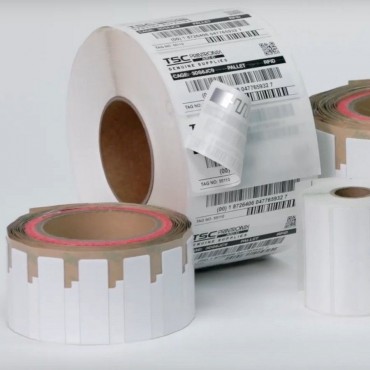 Étiquette en bobine transfert thermique TSC RFID 101 x 102 mm - P150272-001 - Disponible sur Althus-Office.