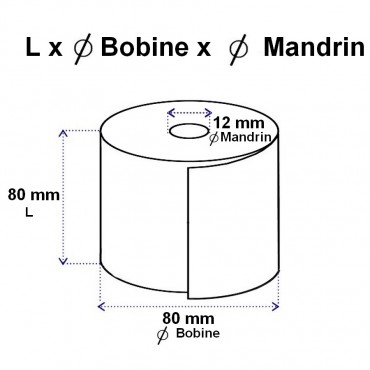 Bobine papier thermique 48g - 56180-70667 - BPA Free - 80x80x12mm - Althus-office Bobine papier thermique 48g - 56180-70667 - BPA Free - 80x80x12mm - Althus-office