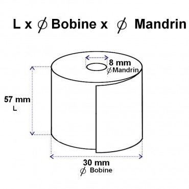 Bobine papier thermique 48g - 56157-00047 - BPA Free - 57x30x8mm - Althus-office Bobine papier thermique 48g - 56157-00047 - BPA Free - 57x30x8mm - Althus-office