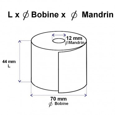 Bobine papier thermique 48g -56144-60000 - BPA Free - 44x70x12mm - Althus-office Bobine papier thermique 48g -56144-60000 - BPA Free - 44x70x12mm - Althus-office