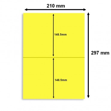 Étiquette jaune fluo 210 x 148,5 mm - Planche A4 avec 2 étiquettes pour un marquage net - Althus-Office Étiquette jaune fluo 210 x 148,5 mm - Planche A4 avec 2 étiquettes pour un marquage net - Althus-Office