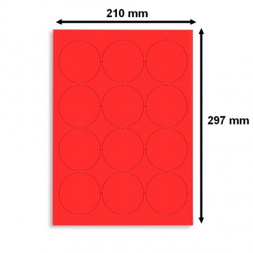 Étiquette en planche A4 ronde, coloris rouge fluo Par lot de 10 - 3397X10 - Disponible chez Althus-Office Étiquette en planche A4 ronde, coloris rouge fluo Par lot de 10 - 3397X10 - Disponible chez Althus-Office