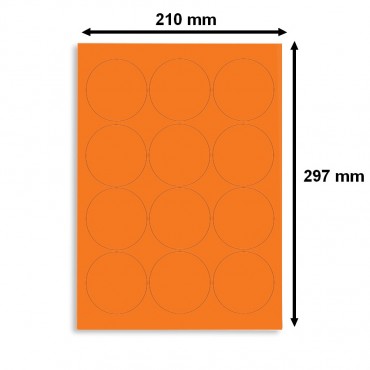 Étiquette en planche A4 ronde, coloris orange fluo Par lot de 10 - 4032X10 - Disponible chez Althus-Office Étiquette en planche A4 ronde, coloris orange fluo Par lot de 10 - 4032X10 - Disponible chez Althus-Office