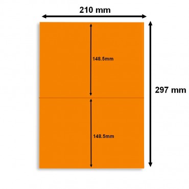 Étiquette orange fluo 210 x 148,5 mm - Planche A4 avec 2 étiquettes pour un marquage net - Althus-Office Étiquette orange fluo 210 x 148,5 mm - Planche A4 avec 2 étiquettes pour un marquage net - Althus-Office