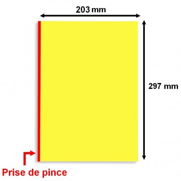 Étiquette en planche A4 avec prise pour pince, coloris jaune vif. - 0225 - Disponible chez Althus-Office Étiquette en planche A4 avec prise pour pince, coloris jaune vif. - 0225 - Disponible chez Althus-Office