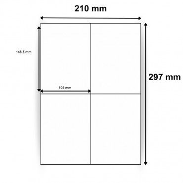 Planche d’étiquettes 105 x 148,5mm - 4 étiquettes par feuille - Découvrez sur Althus-Office Planche d’étiquettes 105 x 148,5mm - 4 étiquettes par feuille - Découvrez sur Althus-Office
