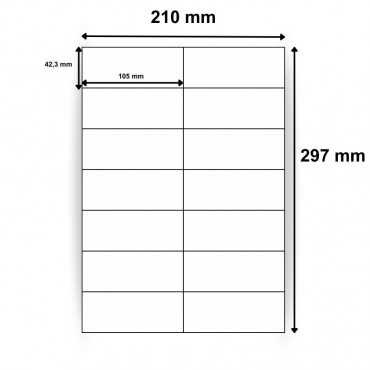 Étiquettes imprimables 105 x 42,3 mm - Compatibles laser et jet d’encre - Choisissez sur Althus-Office Étiquettes imprimables 105 x 42,3 mm - Compatibles laser et jet d’encre - Choisissez sur Althus-Office